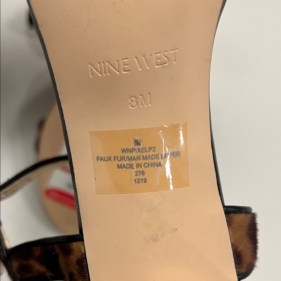 Nine West Leopard Print Sandals with Black Accents - Picture 7 of 7